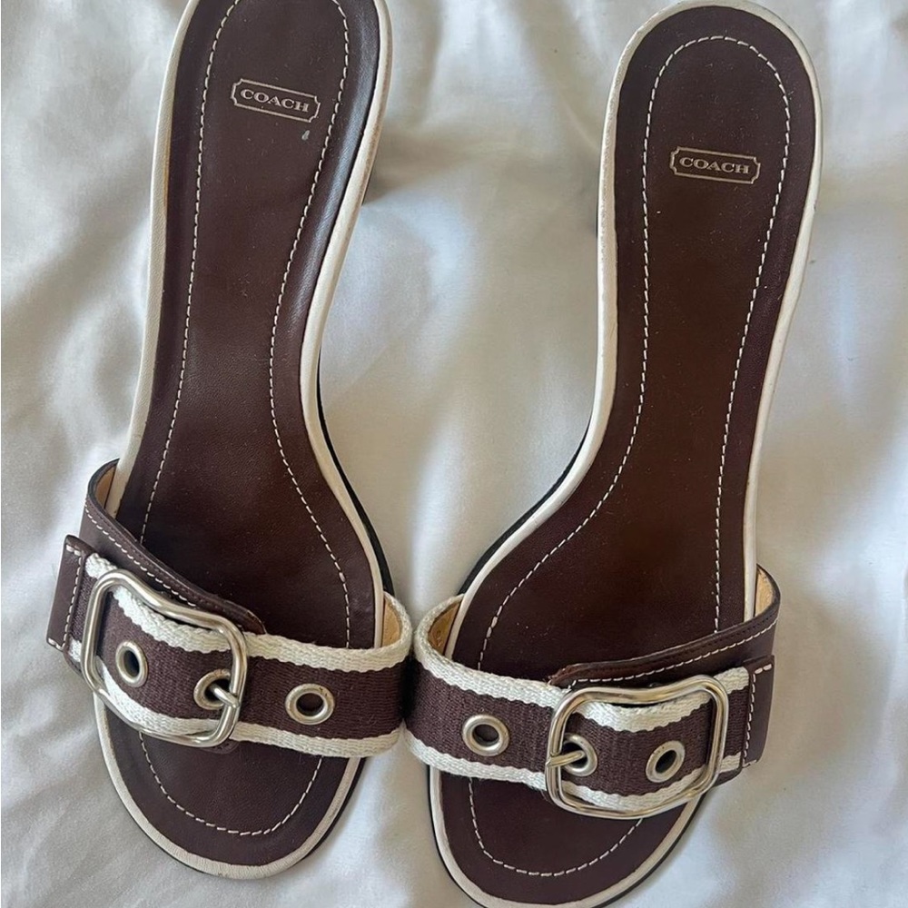 Coach kitten heels / sandals size 7